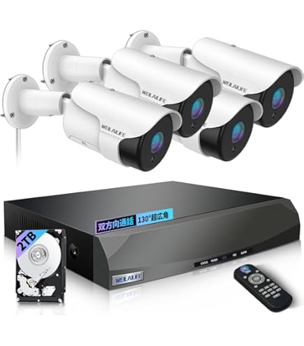 Amazon.co.jp: 【500万画素+増設用】 ANRAN 防犯カメラセット増設用